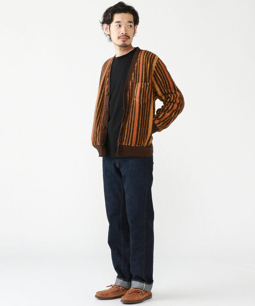 BEAMS PLUS(ビームスプラス)の「BEAMS PLUS / ストライプ ボア フリース カーディガン(カーディガン/ボレロ・メンズ・ブラック/ブラウン・SMALL/MEDIUM/X-LARGE/LARGE)」の10枚目の写真