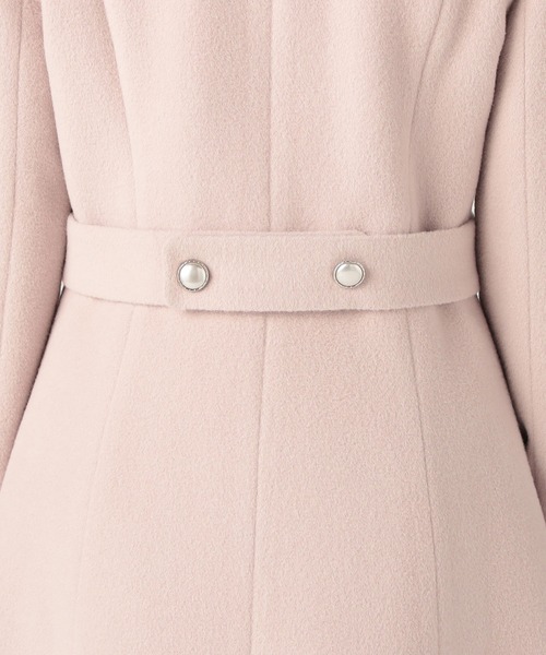 LAISSE PASSE(レッセパッセ)の「ファー衿ベルテッドコート(Pink)(ステンカラーコート・レディース・ピンク・MEDIUM/SMALL)」の12枚目の写真