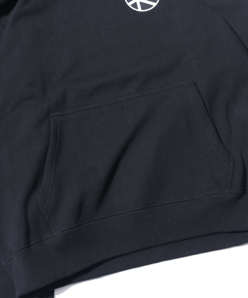 STUSSY（ステューシー）の「STUSSY/ステューシー PEACE DOT HOOD 裏起毛 フーディー バックプリント ブランドロゴ（パーカー・メンズ・ブラック/アッシュグレー・L/XL/M）」の16枚目の写真