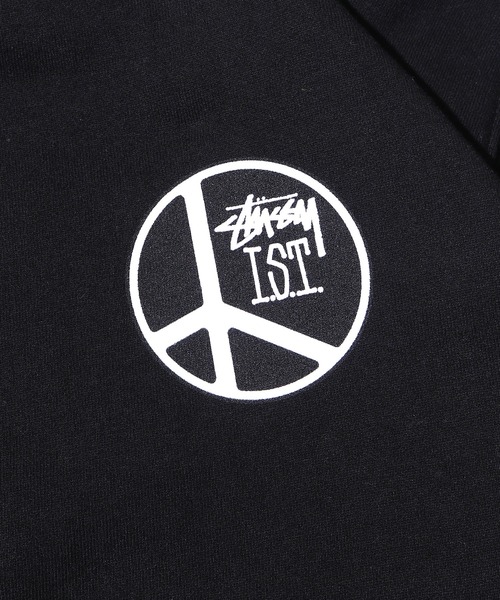 STUSSY（ステューシー）の「STUSSY/ステューシー PEACE DOT HOOD 裏起毛 フーディー バックプリント ブランドロゴ（パーカー・メンズ・ブラック/アッシュグレー・L/XL/M）」の13枚目の写真