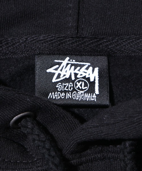 STUSSY（ステューシー）の「STUSSY/ステューシー PEACE DOT HOOD 裏起毛 フーディー バックプリント ブランドロゴ（パーカー・メンズ・ブラック/アッシュグレー・L/XL/M）」の3枚目の写真