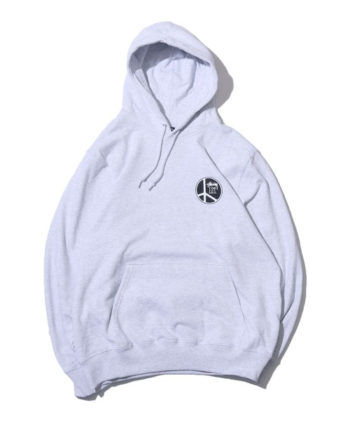 STUSSY（ステューシー）の「STUSSY/ステューシー PEACE DOT HOOD 裏起毛 フーディー バックプリント ブランドロゴ（パーカー・メンズ・ブラック/アッシュグレー・L/XL/M）」の17枚目の写真