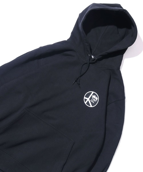 STUSSY（ステューシー）の「STUSSY/ステューシー PEACE DOT HOOD 裏起毛 フーディー バックプリント ブランドロゴ（パーカー・メンズ・ブラック/アッシュグレー・L/XL/M）」の8枚目の写真
