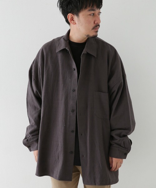 ARMY TWILL（アーミーツイル）の「ARMY TWILL　Cotton Slab BigShirts（シャツ/ブラウス・メンズ・オフホワイト/チャコールグレー/ブラウン・MEDIUM/LARGE）」の2枚目の写真