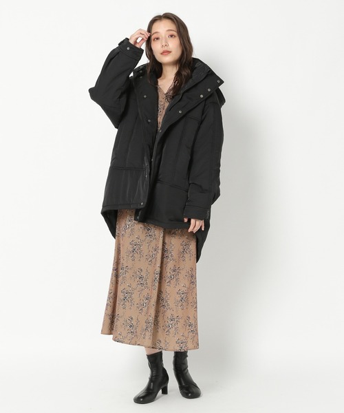 mysty woman（ミスティウーマン）の「スタイルアップフラワーワンピ 256810（ワンピース・レディース・ブラック/アイボリー/モカ/ピンク系・FREE）」の8枚目の写真