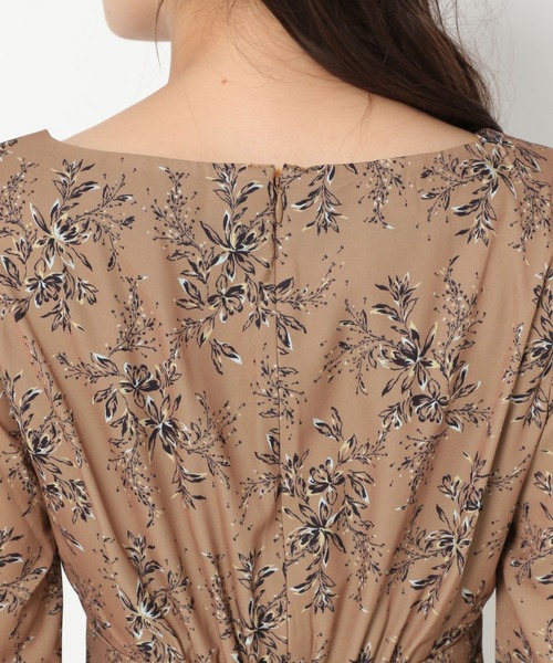 mysty woman（ミスティウーマン）の「スタイルアップフラワーワンピ 256810（ワンピース・レディース・ブラック/アイボリー/モカ/ピンク系・FREE）」の16枚目の写真