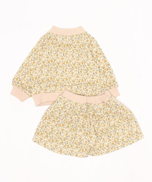 la poche biscuit（ラポシェビスキュイ）の「小花柄ニットキルトワンマイルウェア（ルームウェア/パジャマ・キッズ・ラベンダー/イエロー・120/110/130/80/140/90/100）」の3枚目の写真