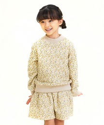 小花柄ニットキルトワンマイルウェア