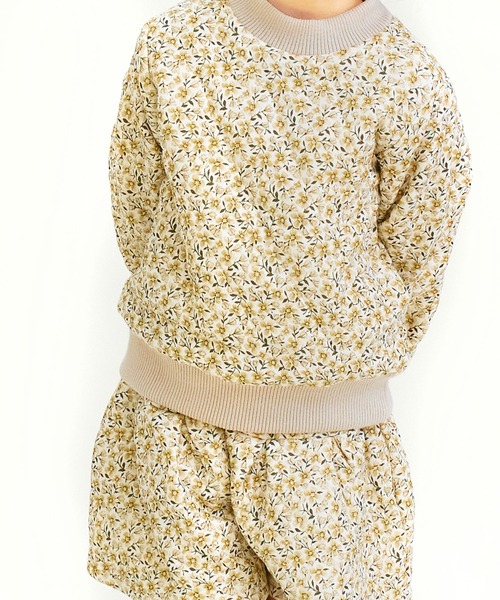 la poche biscuit（ラポシェビスキュイ）の「小花柄ニットキルトワンマイルウェア（ルームウェア/パジャマ・キッズ・ラベンダー/イエロー・120/110/130/80/140/90/100）」の6枚目の写真