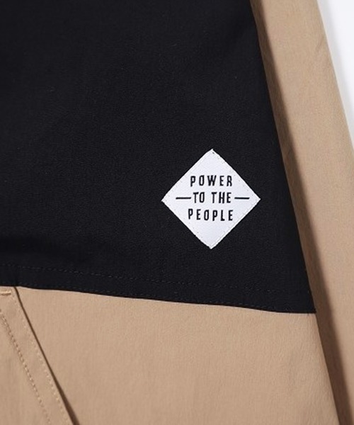 POWER TO THE PEOPLE（パワートゥーザピープル）の「POWER TO THE PEOPLE　ロールパーカー（ナイロンジャケット・メンズ・C/カーキ/ブラック/B/A/ベージュ/ブラック系その他/グリーン系その他/ベージュ系その他/D/イエロー/ネイビー・S/M/LL/L）」の19枚目の写真