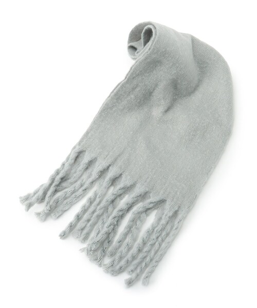 DRESKIP(ドレスキップ)の「◆ボリュームフリンジストール(ストール/ショール・レディース・グレー/グリーン/ライトベージュ/ピンク系・00)」の1枚目の写真