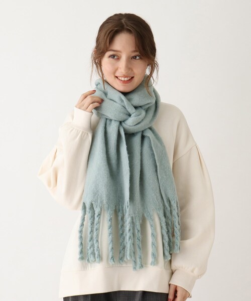 DRESKIP(ドレスキップ)の「◆ボリュームフリンジストール(ストール/ショール・レディース・グレー/グリーン/ライトベージュ/ピンク系・00)」の7枚目の写真