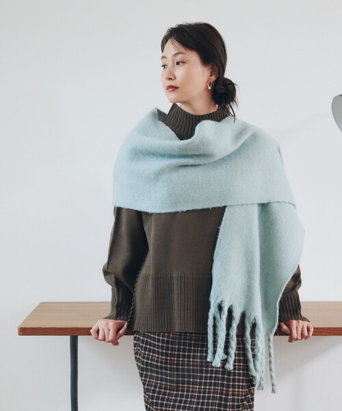 DRESKIP(ドレスキップ)の「◆ボリュームフリンジストール(ストール/ショール・レディース・グレー/グリーン/ライトベージュ/ピンク系・00)」の10枚目の写真