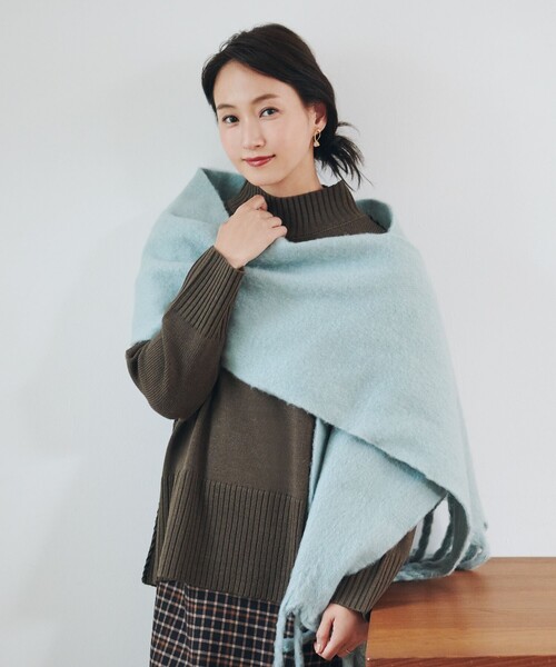 DRESKIP(ドレスキップ)の「◆ボリュームフリンジストール(ストール/ショール・レディース・グレー/グリーン/ライトベージュ/ピンク系・00)」の8枚目の写真