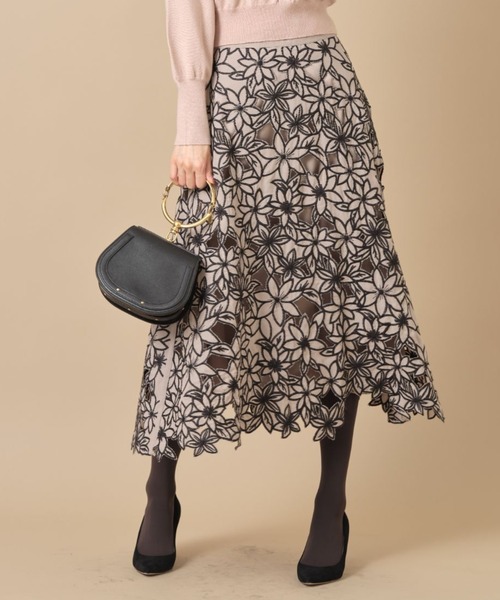 アウトレット店舗 カットワークフラワーレースフレアスカート スカート Tocco Closet トッコ クローゼット のファッション 51 Off Agexporthoy Export Com Gt