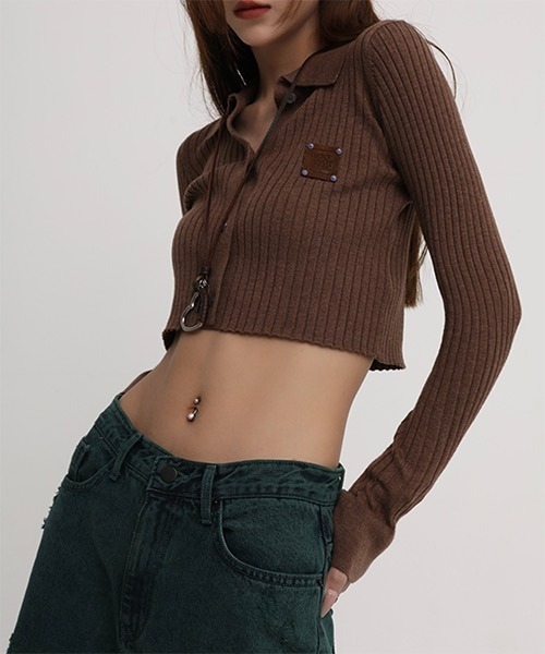 【DO NOT TAG】Cropped Long-sleeve Sweater ZZS141102