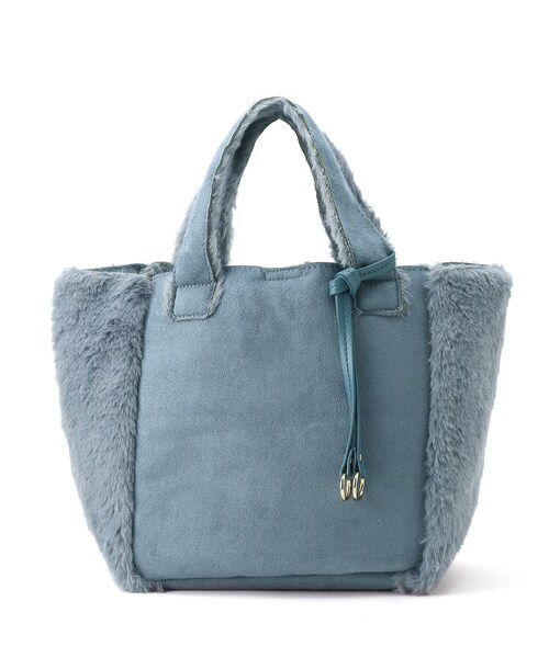 SHOO・LA・RUE（シューラルー）の「◆ムートン調フェイクファートート（トートバッグ・レディース・ブラック/ブルー/サンドベージュ/ナチュラル/キャメル/カーキ系4/ピンク系・00）」の5枚目の写真