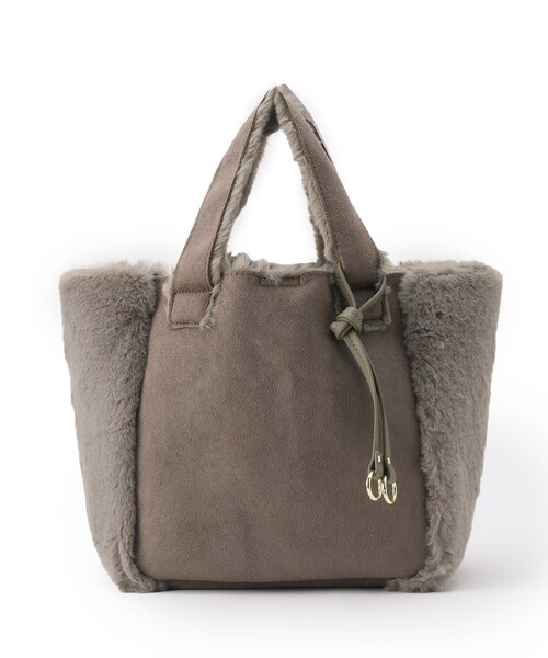 SHOO・LA・RUE（シューラルー）の「◆ムートン調フェイクファートート（トートバッグ・レディース・ブラック/ブルー/サンドベージュ/ナチュラル/キャメル/カーキ系4/ピンク系・00）」の12枚目の写真