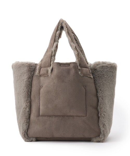 SHOO・LA・RUE（シューラルー）の「◆ムートン調フェイクファートート（トートバッグ・レディース・ブラック/ブルー/サンドベージュ/ナチュラル/キャメル/カーキ系4/ピンク系・00）」の11枚目の写真