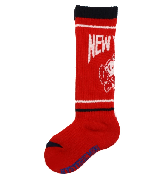 HYSTERIC MINI（ヒステリックミニ）の「Rolling mini NEW YORK state mind ライン ハイソックス（ソックス/靴下・キッズ・ブラック/ホワイト/グレー/レッド・19/22/13/16）」の4枚目の写真