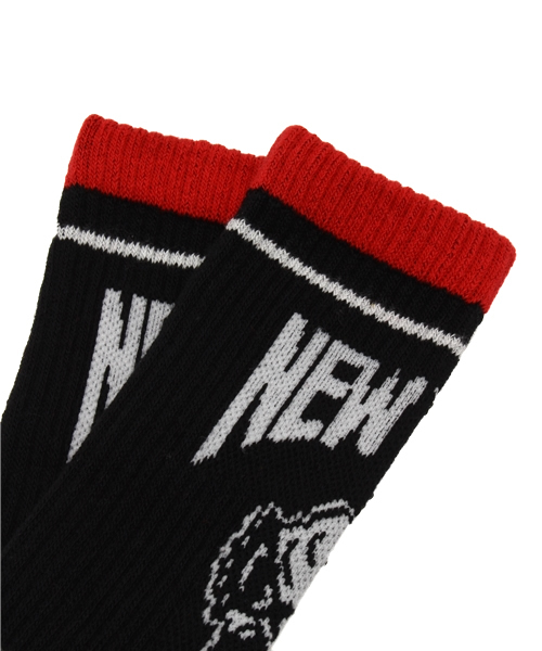 HYSTERIC MINI（ヒステリックミニ）の「Rolling mini NEW YORK state mind ライン ハイソックス（ソックス/靴下・キッズ・ブラック/ホワイト/グレー/レッド・19/22/13/16）」の5枚目の写真