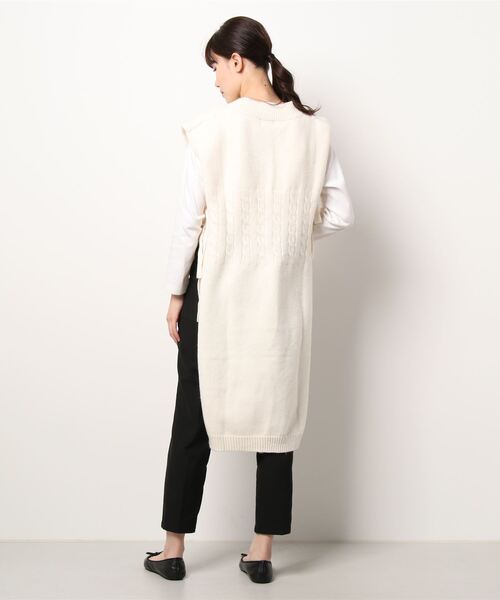 jumelle（ジュメロ）の「バックロングベスト（ニット/セーター・レディース・アイボリー・FREE）」の9枚目の写真