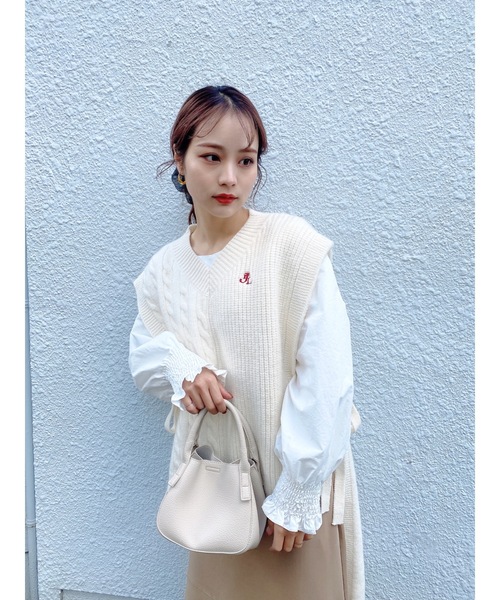 jumelle（ジュメロ）の「バックロングベスト（ニット/セーター・レディース・アイボリー・FREE）」の12枚目の写真