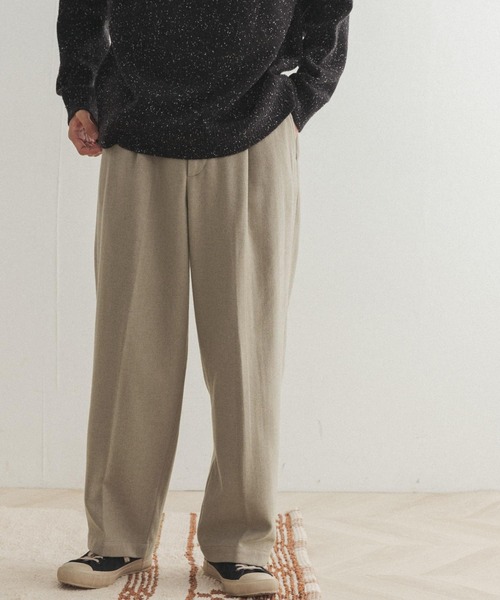 FORK&SPOON(フォークアンドスプーン)の「FORK&SPOON フラノパンツ(その他パンツ・メンズ・グリーン/ベージュ系その他・4/5)」の2枚目の写真