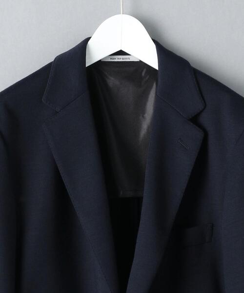 WORK TRIP OUTFITS GREEN LABEL RELAXING（ワークトリップアウトフィッツグリーンレーベル リラクシング）の「WTO ジャージ 2B ジャケット -ウォッシャブル・ストレッチ・防シワ- ＊＊（テーラードジャケット・メンズ・グレー/ネイビー・S/44/L/48/M/46/XL/50）」の7枚目の写真