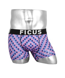 FICUS（フィークス）の「FICUS/フィークス ボクサーパンツ メンズ アンダーウェア 男性下着 3D CUBE チェック 日本製（ボクサーパンツ）」