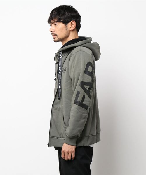 Burner(バーナー)の「【GROOVY STORE】バックプリントフードアウター裏ボアジャケットジップアップ(ブルゾン・メンズ・ブラック/ブルー/カーキ・L/M/LL)」の5枚目の写真