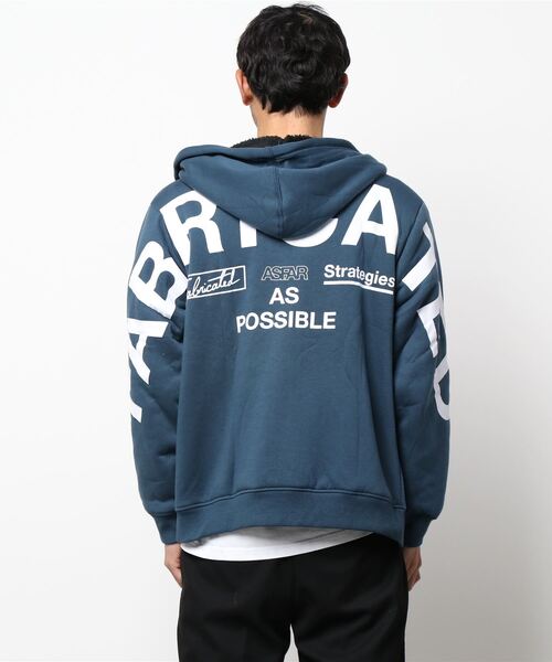 Burner(バーナー)の「【GROOVY STORE】バックプリントフードアウター裏ボアジャケットジップアップ(ブルゾン・メンズ・ブラック/ブルー/カーキ・L/M/LL)」の4枚目の写真