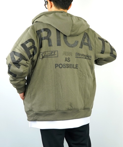 Burner(バーナー)の「【GROOVY STORE】バックプリントフードアウター裏ボアジャケットジップアップ(ブルゾン・メンズ・ブラック/ブルー/カーキ・L/M/LL)」の1枚目の写真