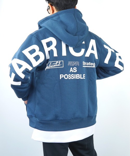 Burner(バーナー)の「【GROOVY STORE】バックプリントフードアウター裏ボアジャケットジップアップ(ブルゾン・メンズ・ブラック/ブルー/カーキ・L/M/LL)」の3枚目の写真