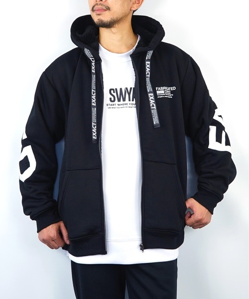 Burner(バーナー)の「【GROOVY STORE】バックプリントフードアウター裏ボアジャケットジップアップ(ブルゾン・メンズ・ブラック/ブルー/カーキ・L/M/LL)」の22枚目の写真