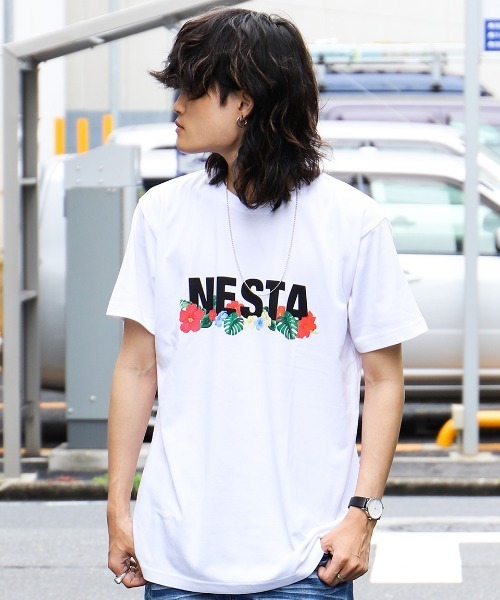 NESTA BRAND(ネスタブランド)の「JPN加工DRYボタニカルTEE(Tシャツ/カットソー・メンズ・ホワイト/ブラック・S/M/L/XL/XXL)」の1枚目の写真