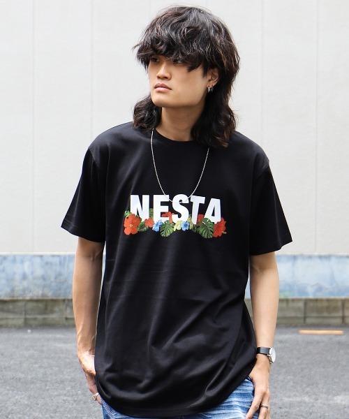 NESTA BRAND(ネスタブランド)の「JPN加工DRYボタニカルTEE(Tシャツ/カットソー・メンズ・ホワイト/ブラック・S/M/L/XL/XXL)」の2枚目の写真