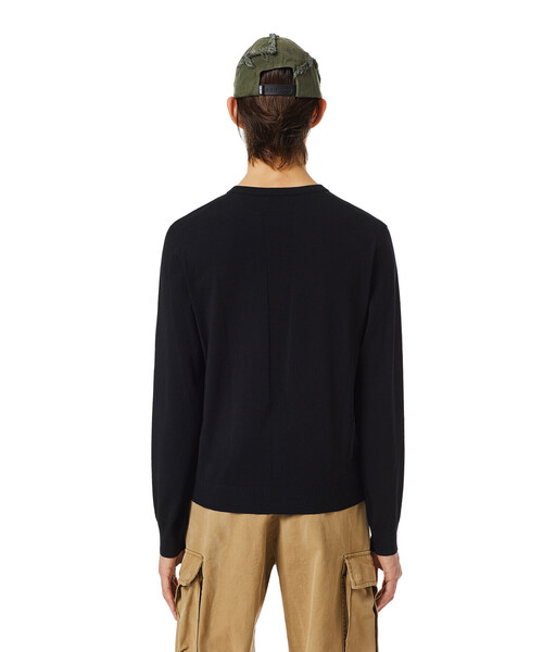 DIESEL（ディーゼル）の「メンズ ニット ワンポイント（ニット/セーター・メンズ・ブラック/パープル/グリーン・SMALL/XX-LARGE/X-LARGE/MEDIUM/X-SMALL/LARGE）」の15枚目の写真