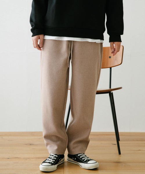 ITEMS URBANRESEARCH(アイテムズ アーバンリサーチ)の「圧縮カット 裏配色ウエストリブパンツ(その他パンツ・メンズ・ブラック/ベージュ/オフホワイト・MEDIUM/LARGE)」の3枚目の写真
