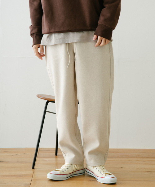 ITEMS URBANRESEARCH(アイテムズ アーバンリサーチ)の「圧縮カット 裏配色ウエストリブパンツ(その他パンツ・メンズ・ブラック/ベージュ/オフホワイト・MEDIUM/LARGE)」の17枚目の写真