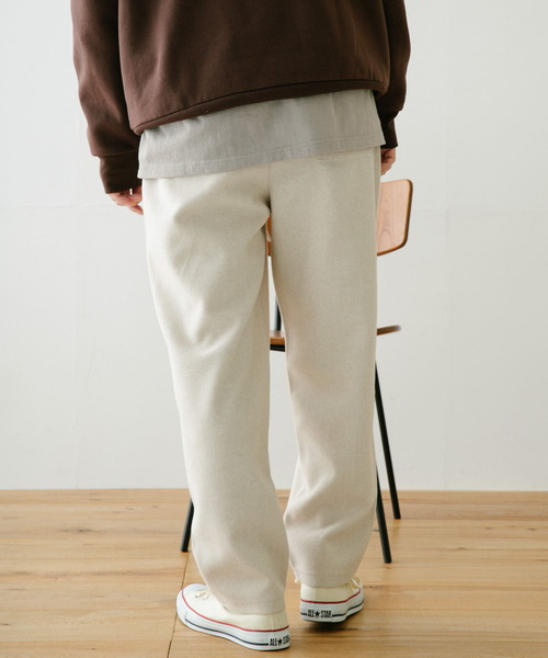 ITEMS URBANRESEARCH(アイテムズ アーバンリサーチ)の「圧縮カット 裏配色ウエストリブパンツ(その他パンツ・メンズ・ブラック/ベージュ/オフホワイト・MEDIUM/LARGE)」の4枚目の写真