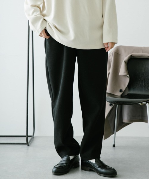 ITEMS URBANRESEARCH(アイテムズ アーバンリサーチ)の「圧縮カット 裏配色ウエストリブパンツ(その他パンツ・メンズ・ブラック/ベージュ/オフホワイト・MEDIUM/LARGE)」の10枚目の写真