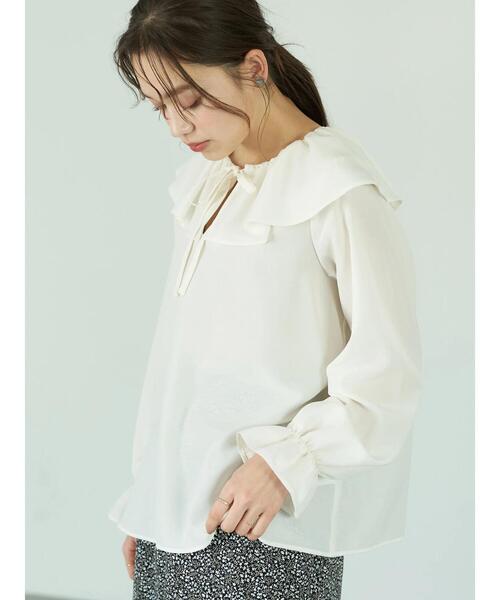 earth music&ecology(アースミュージックアンドエコロジー)の「ビックカラーブラウス*(シャツ/ブラウス・レディース・オフホワイト/ドット/モカ・FREE)」の13枚目の写真