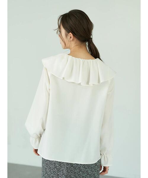 ビックカラーブラウス【WHITE】 ビックカラーノースリブラウス(ホワイト) | myinemy's STORE
