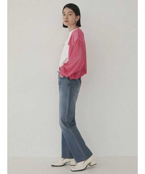 COTORICA(コトリカ)の「ストレートデニム(COTTON100%)(デニムパンツ・レディース・ライトグレー/ブルー・MEDIUM/LARGE)」の7枚目の写真