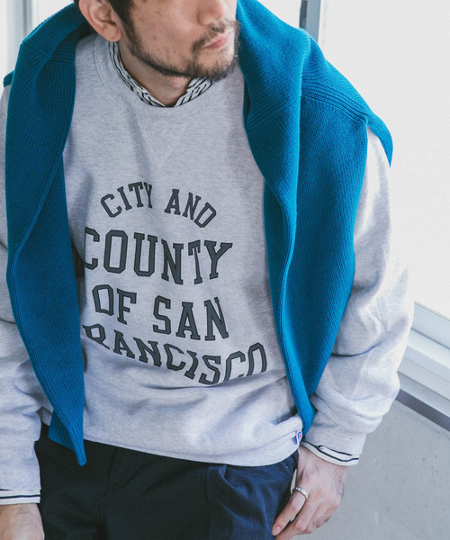 Russell Athletic（ラッセルアスレティック）の「『別注』RUSSELL ATHLETIC×DOORS　プリントスウェット（スウェット・メンズ・ホワイト/ブラック/グレー・MEDIUM/LARGE）」の3枚目の写真