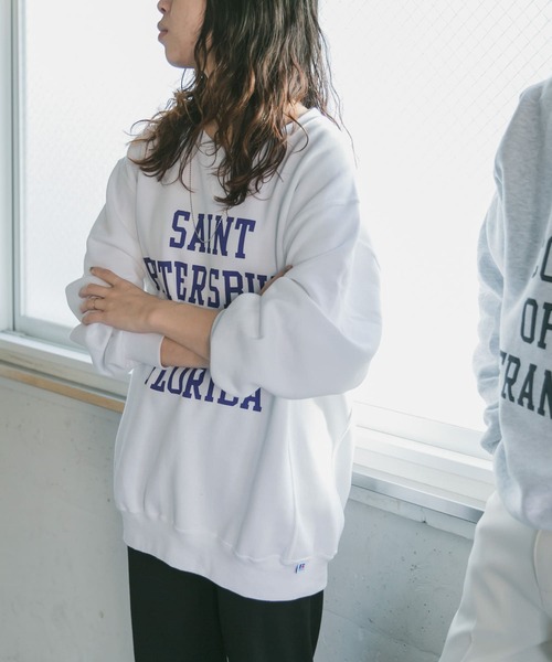 Russell Athletic（ラッセルアスレティック）の「『別注』RUSSELL ATHLETIC×DOORS　プリントスウェット（スウェット・メンズ・ホワイト/ブラック/グレー・MEDIUM/LARGE）」の18枚目の写真