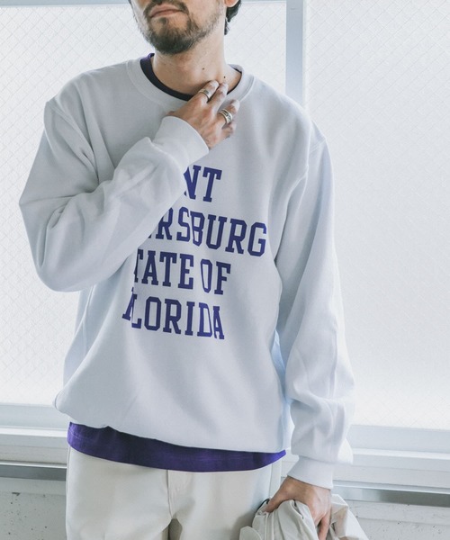 Russell Athletic（ラッセルアスレティック）の「『別注』RUSSELL ATHLETIC×DOORS　プリントスウェット（スウェット・メンズ・ホワイト/ブラック/グレー・MEDIUM/LARGE）」の9枚目の写真