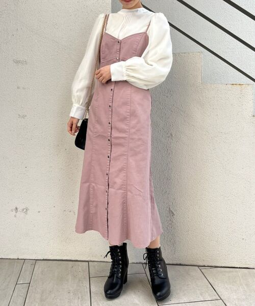 MAJESTIC LEGON（マジェスティックレゴン）の「ladyフロントボタンワンピ（ワンピース・レディース・ネイビー/ピンク/アイボリー・MEDIUM）」の17枚目の写真