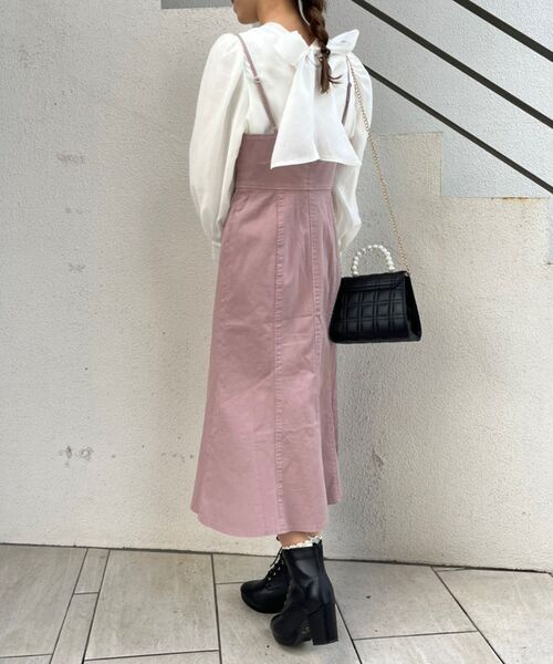 MAJESTIC LEGON（マジェスティックレゴン）の「ladyフロントボタンワンピ（ワンピース・レディース・ネイビー/ピンク/アイボリー・MEDIUM）」の4枚目の写真